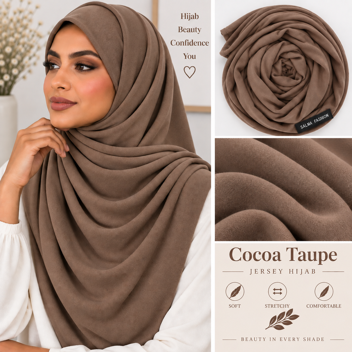 JERSEY HIJAB Cocoa Taupe