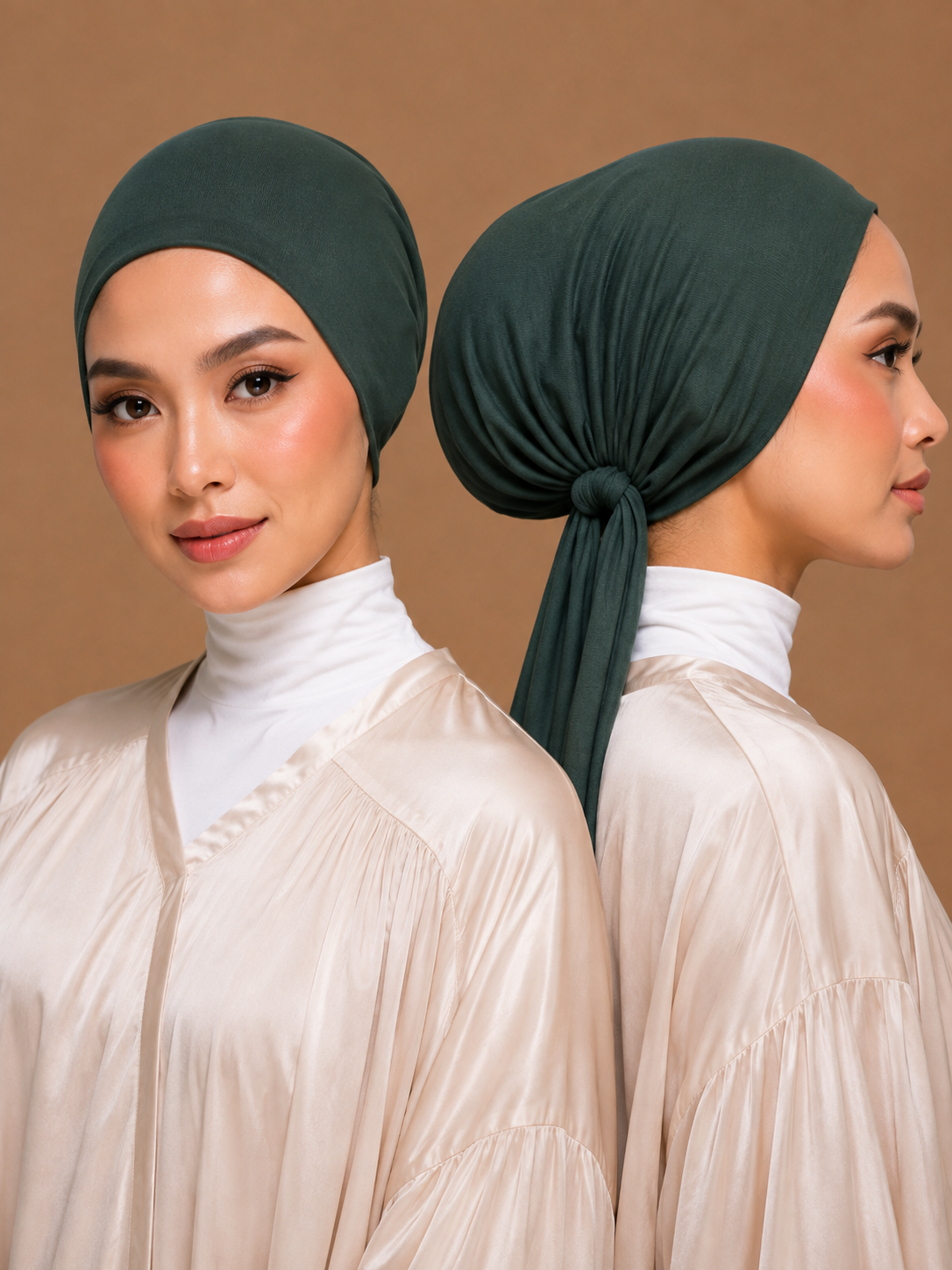 Bonnet Hijab  Dark Forest Green