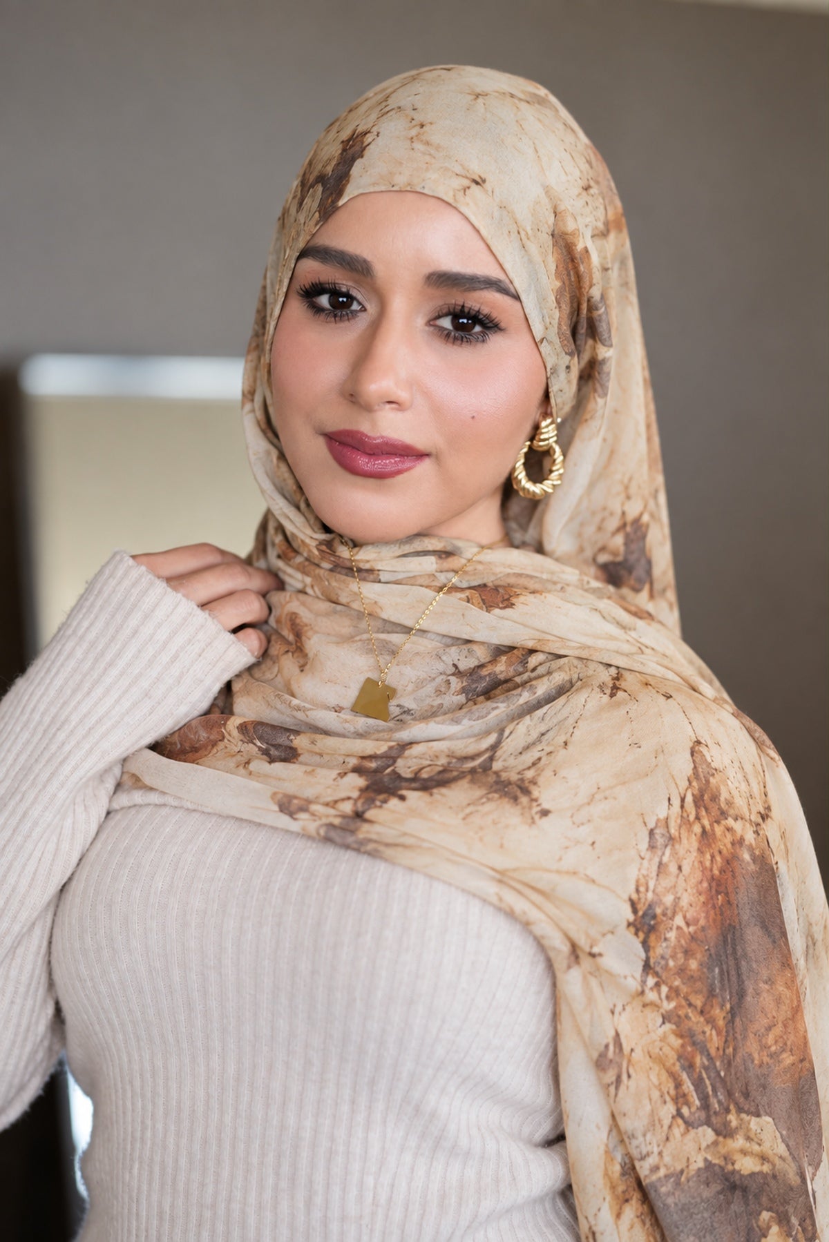 Modal Printed Desert Sand Marble