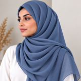 Crinkle Chiffon  Dusty Blue 18