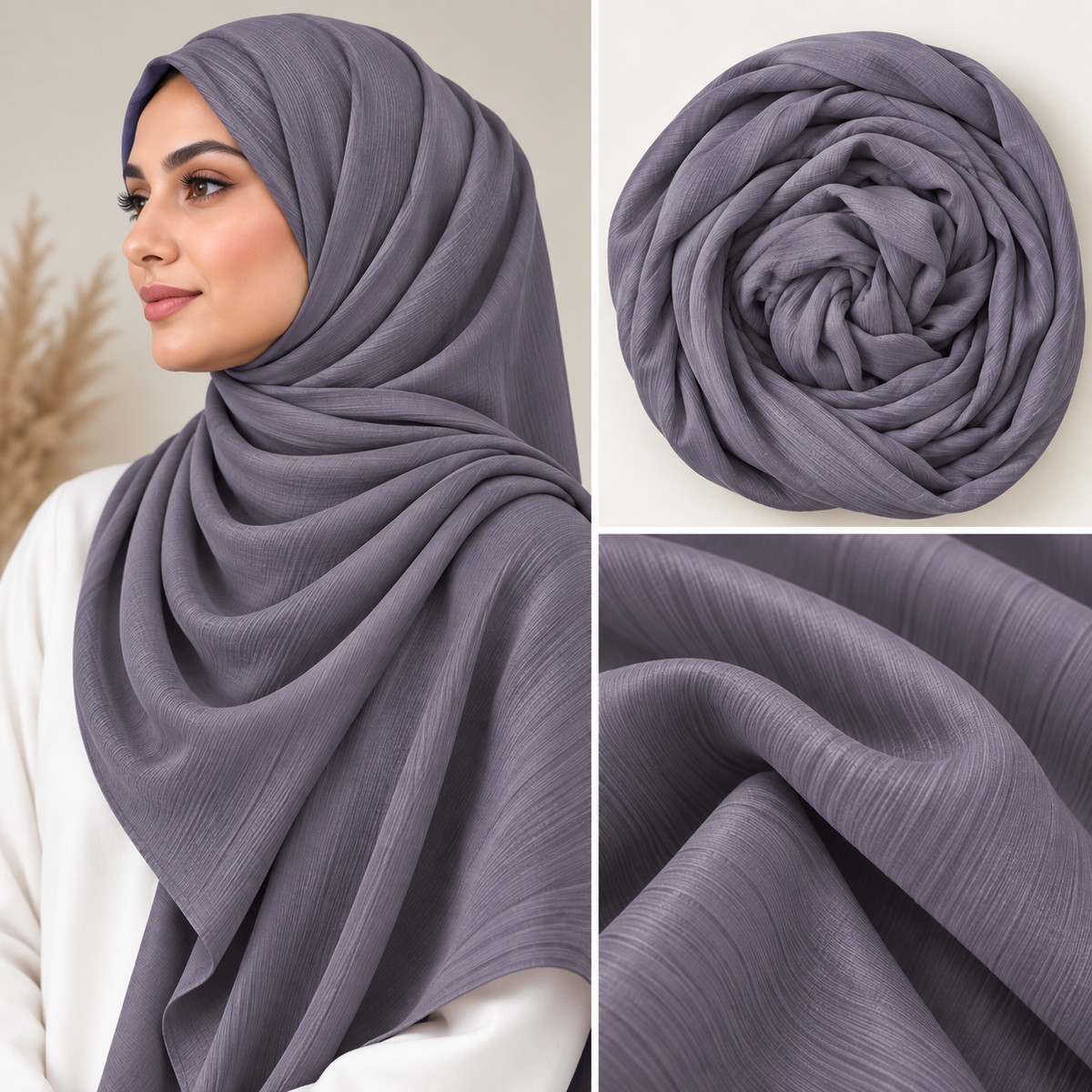 Satin Hijab Dusty Lavender