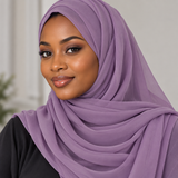 Crinkle Chiffon Dusty Lilac 6