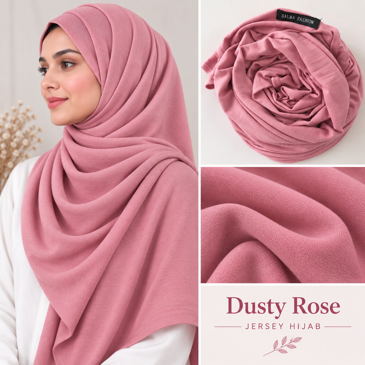 JERSEY HIJAB  Dusty Rose