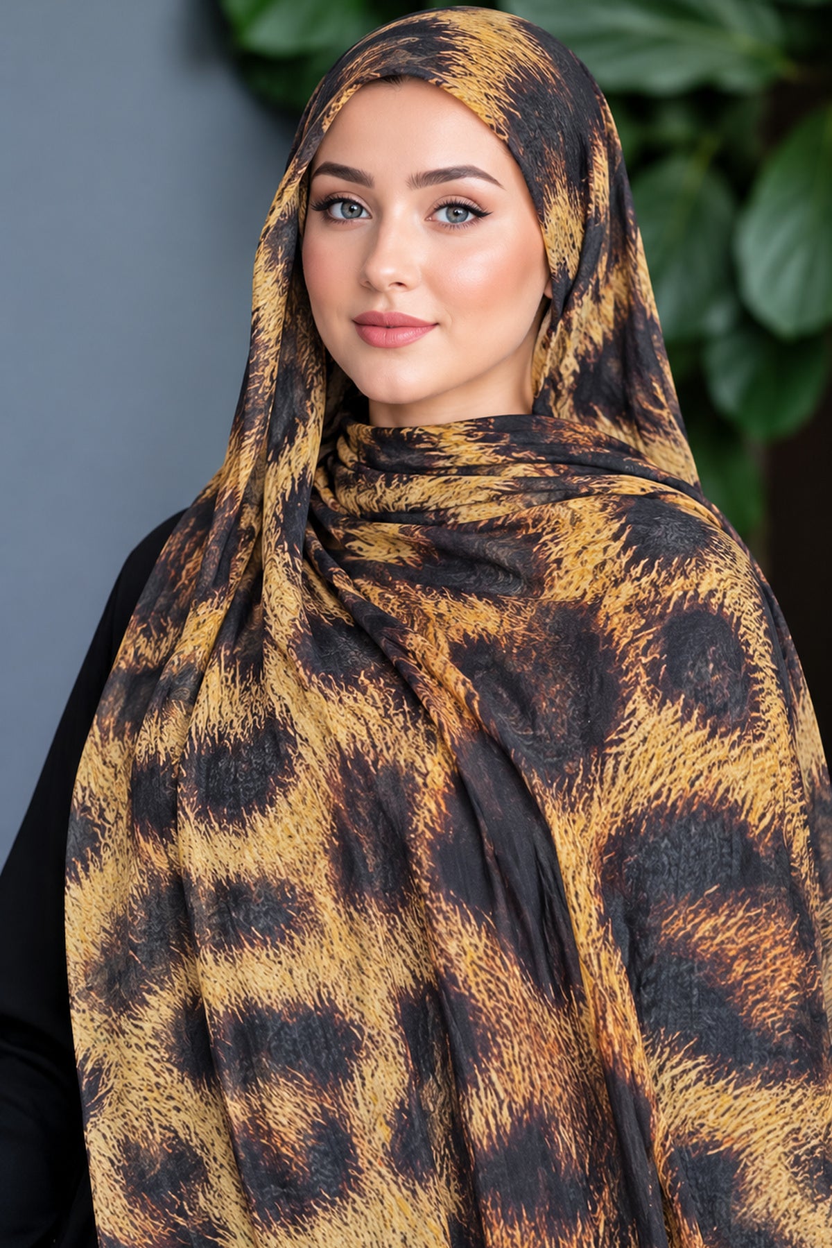 Modal Printed Golden Leopard