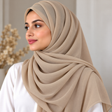 Crinkle Chiffon  Mocha Beige 33
