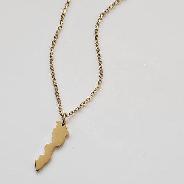 Morooco Map Necklace  Women