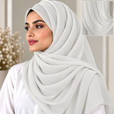 Crinkle Chiffon Off White 7