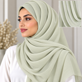 Crinkle Chiffon Pale Sage Green   28