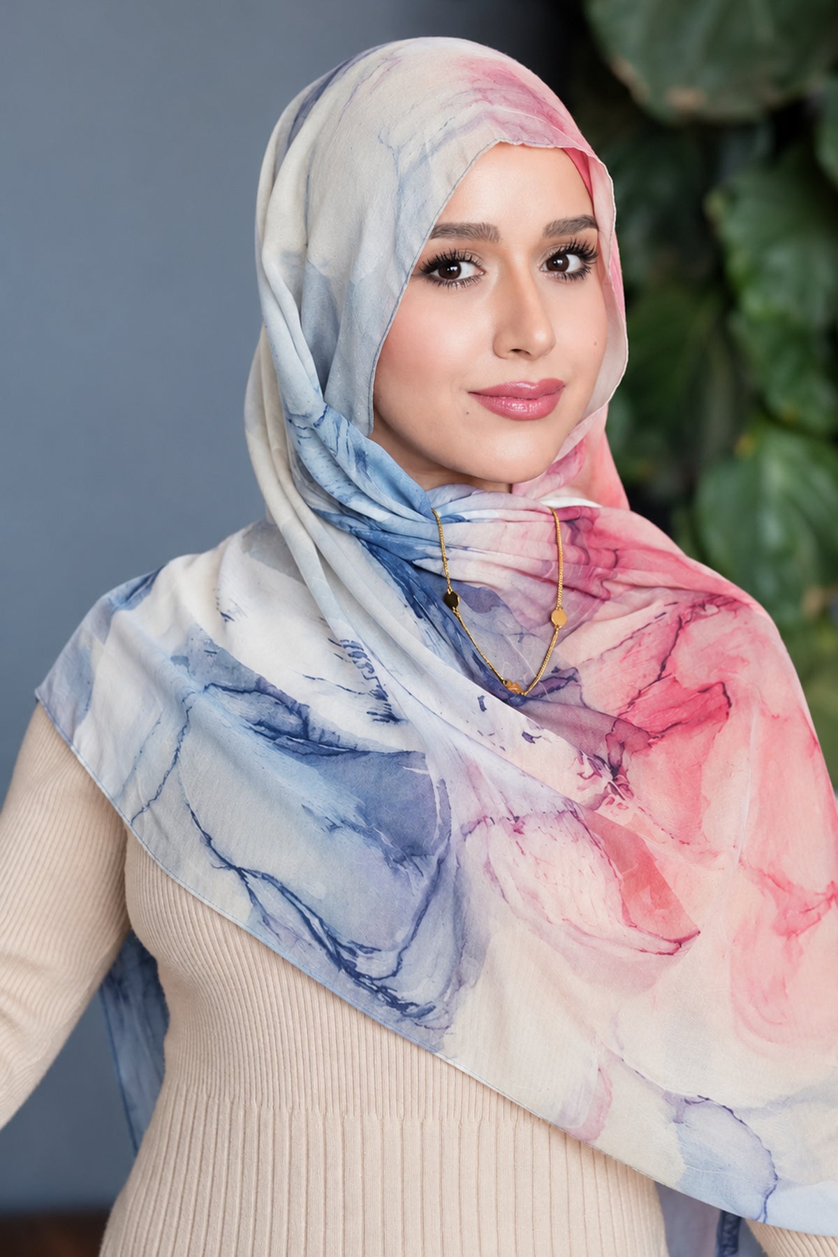 Modal Printed Pastel Blue