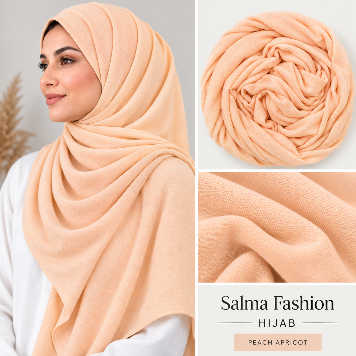 JERSEY HIJAB Peach Apricot