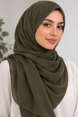 Premium Chiffon –Army Green 126