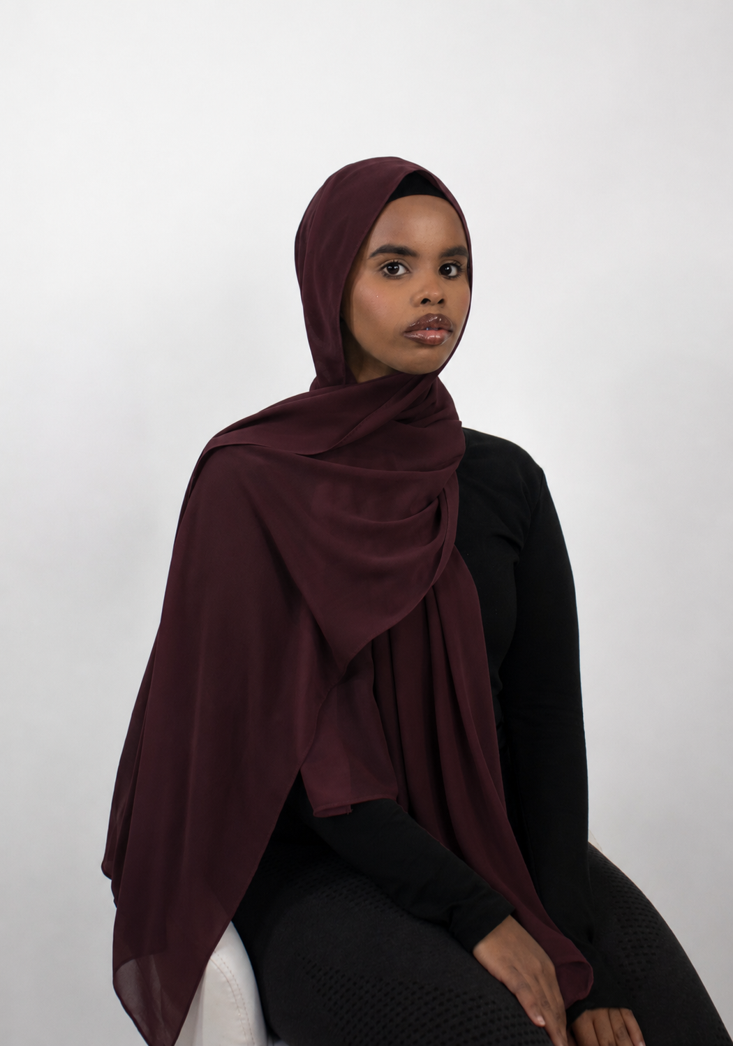 Premium Chiffon  Deep Burgundy