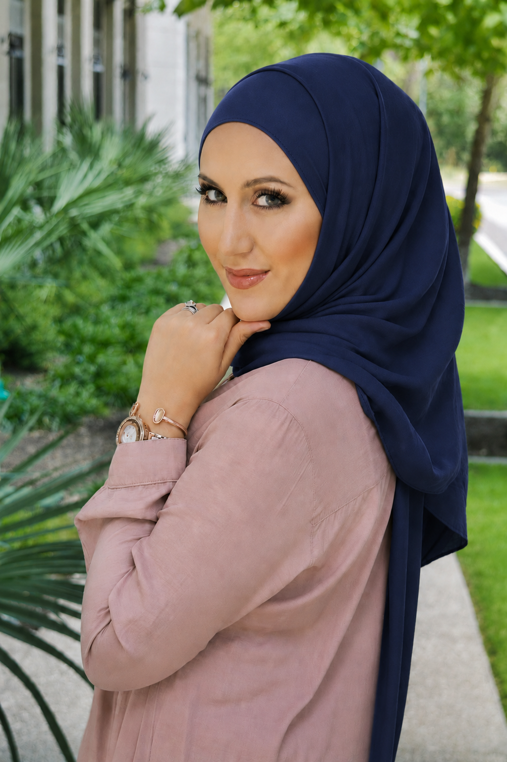 Premium Chiffon   Deep Navy