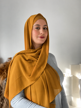 Premium Chiffon Hijab –Mustard   101
