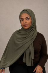 Premium Chiffon Hijab –Sage Olive 59
