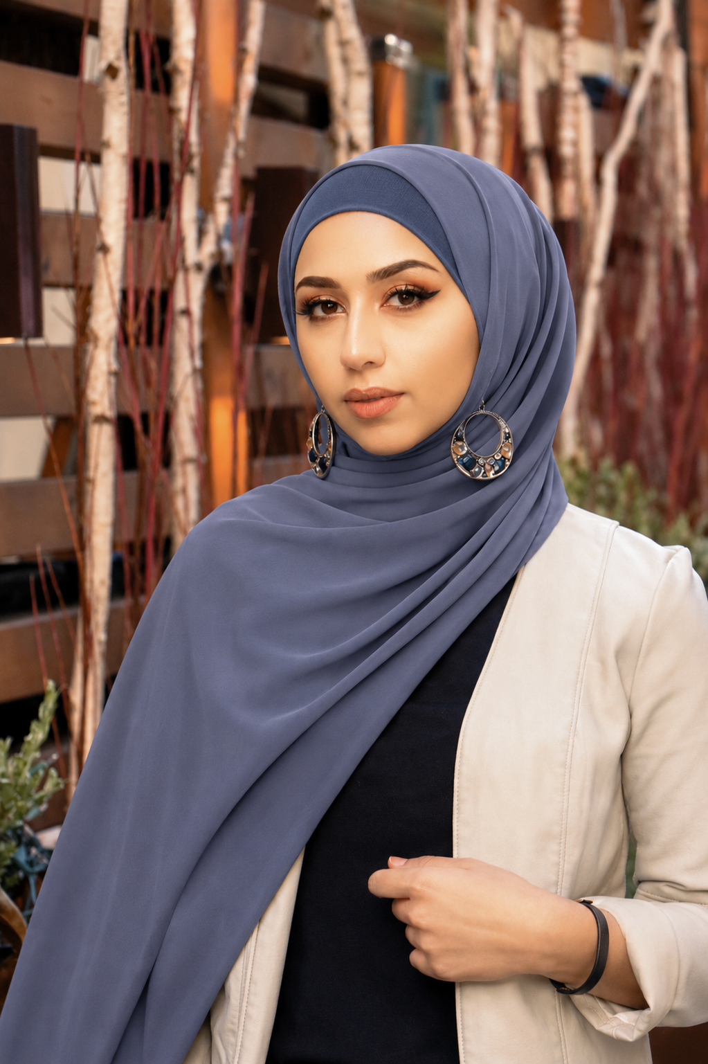 Premium Chiffon  Slate Blue