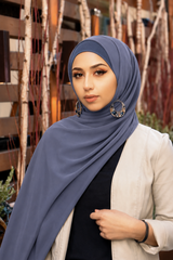 Premium Chiffon –Slate Blue 47