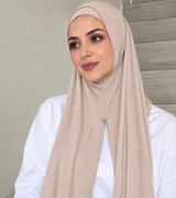 Jersey Instant Hijab Rose Beige