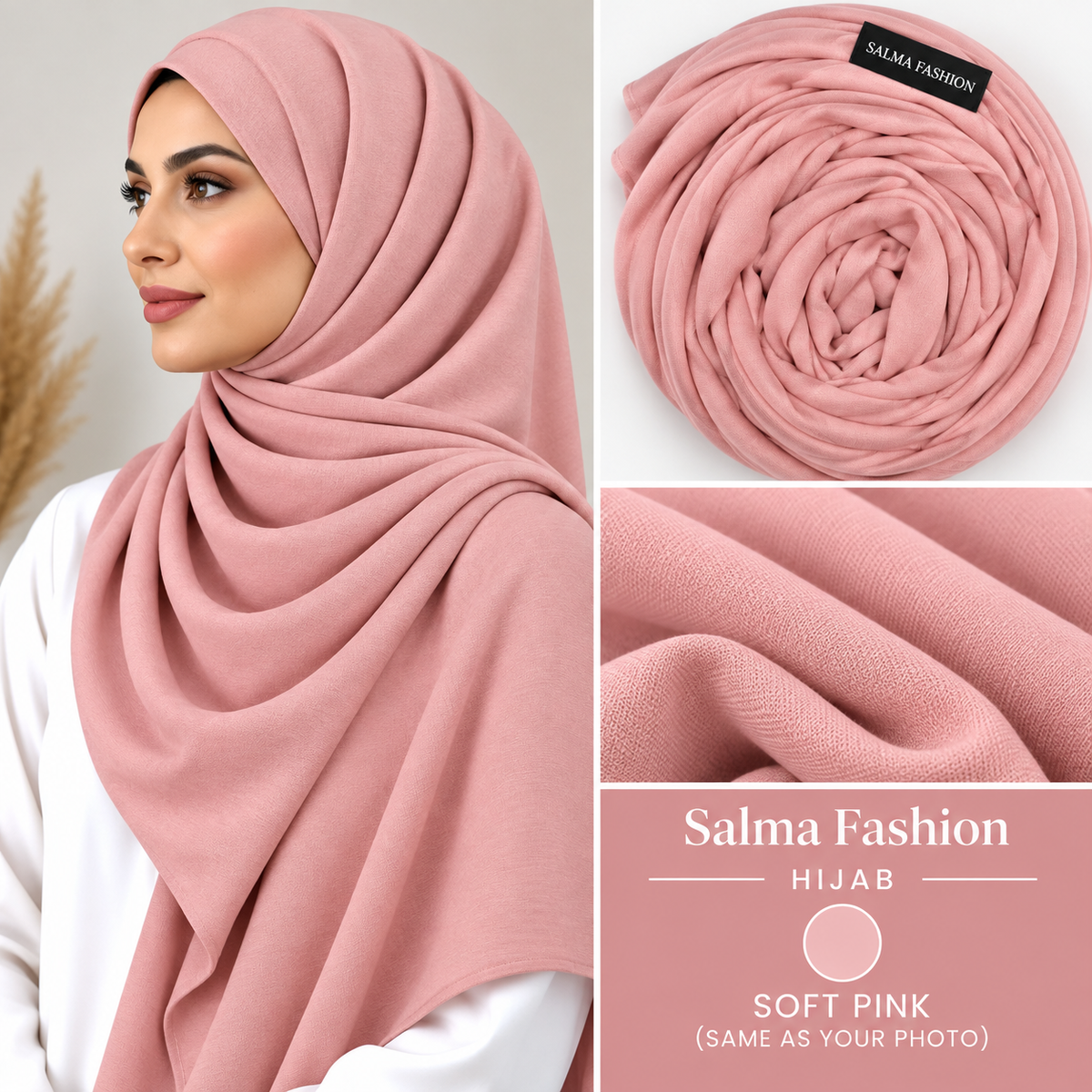 JERSEY HIJAB  SOFT BLUSH PINK