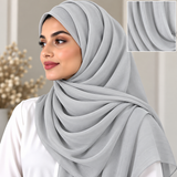 Crinkle Chiffon Silver Gray  21