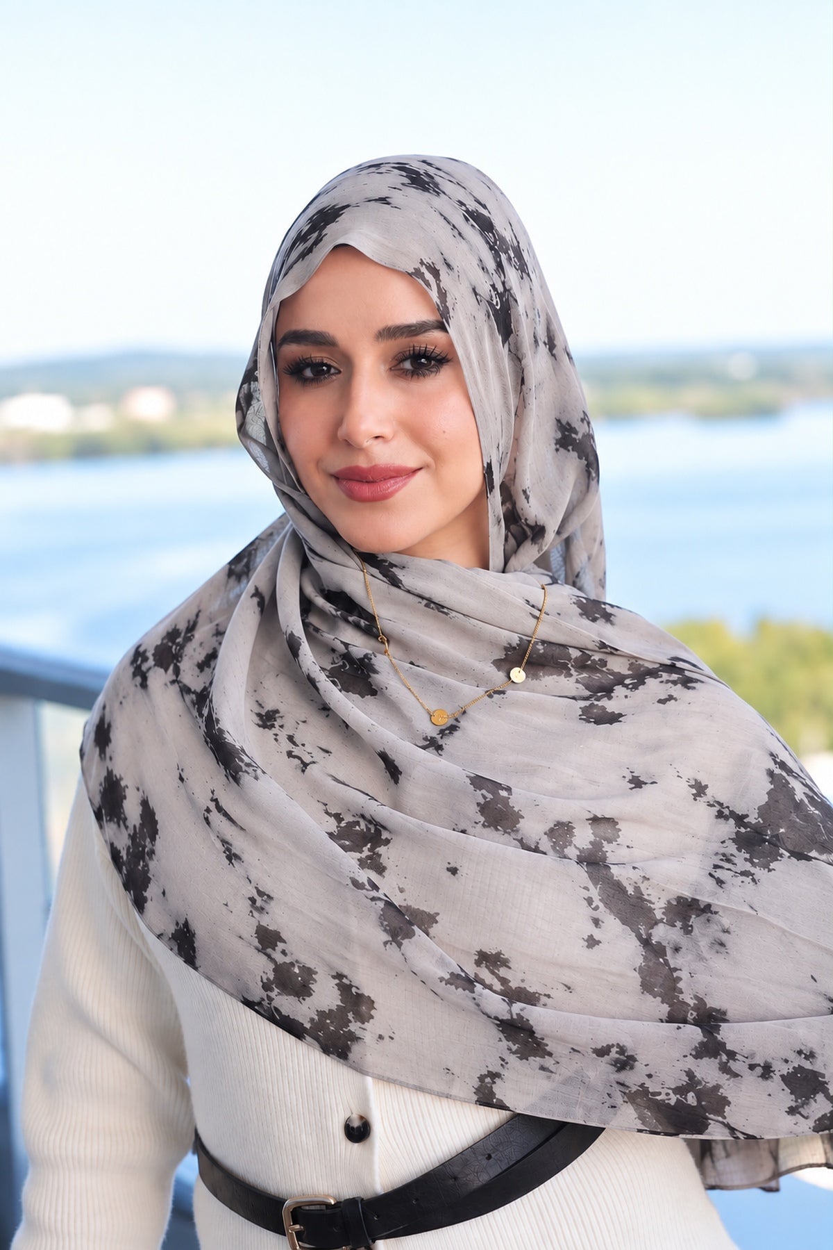 Modal Printed  Silver Gray Marble