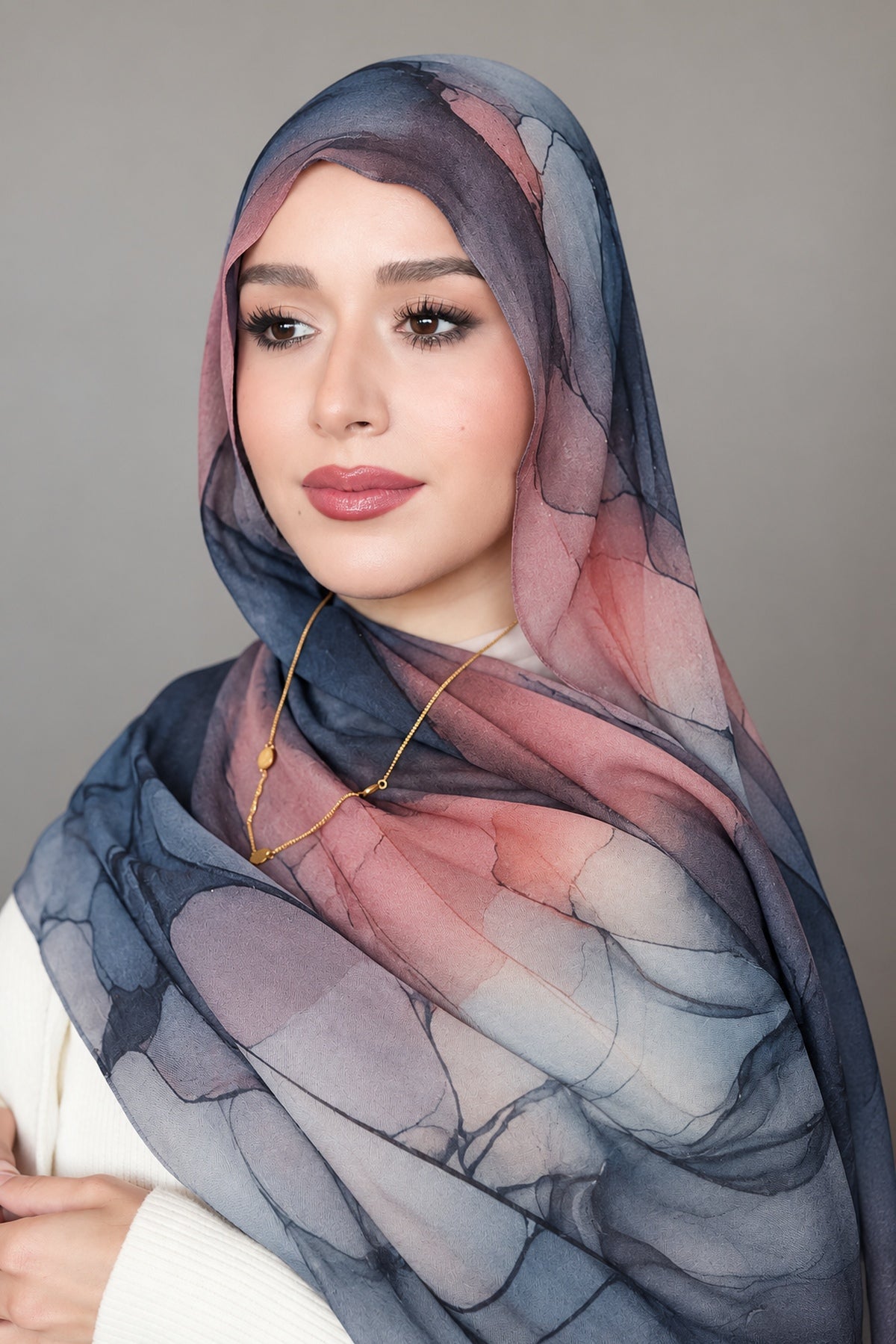 Modal Printed  Smoky Rose Blue 🩷🩵🩶