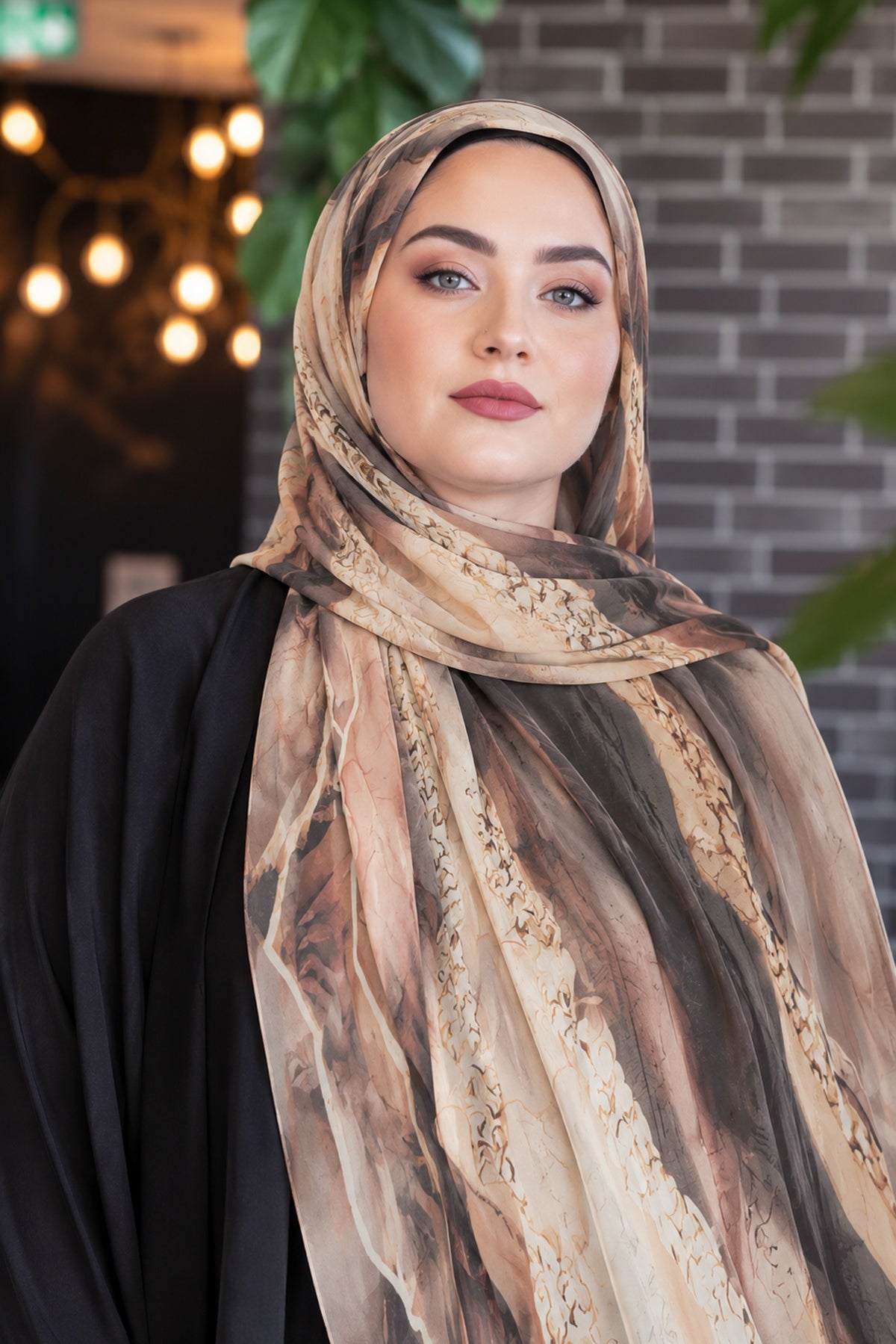 Modal Printed Smoky Taupe