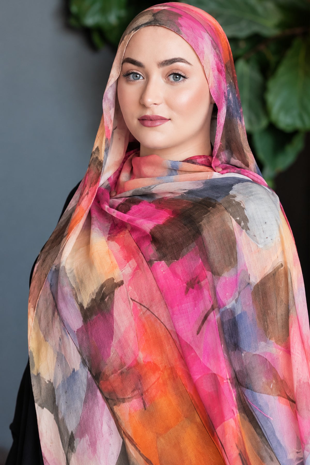 Modal Printed Sunset Fuchsia
