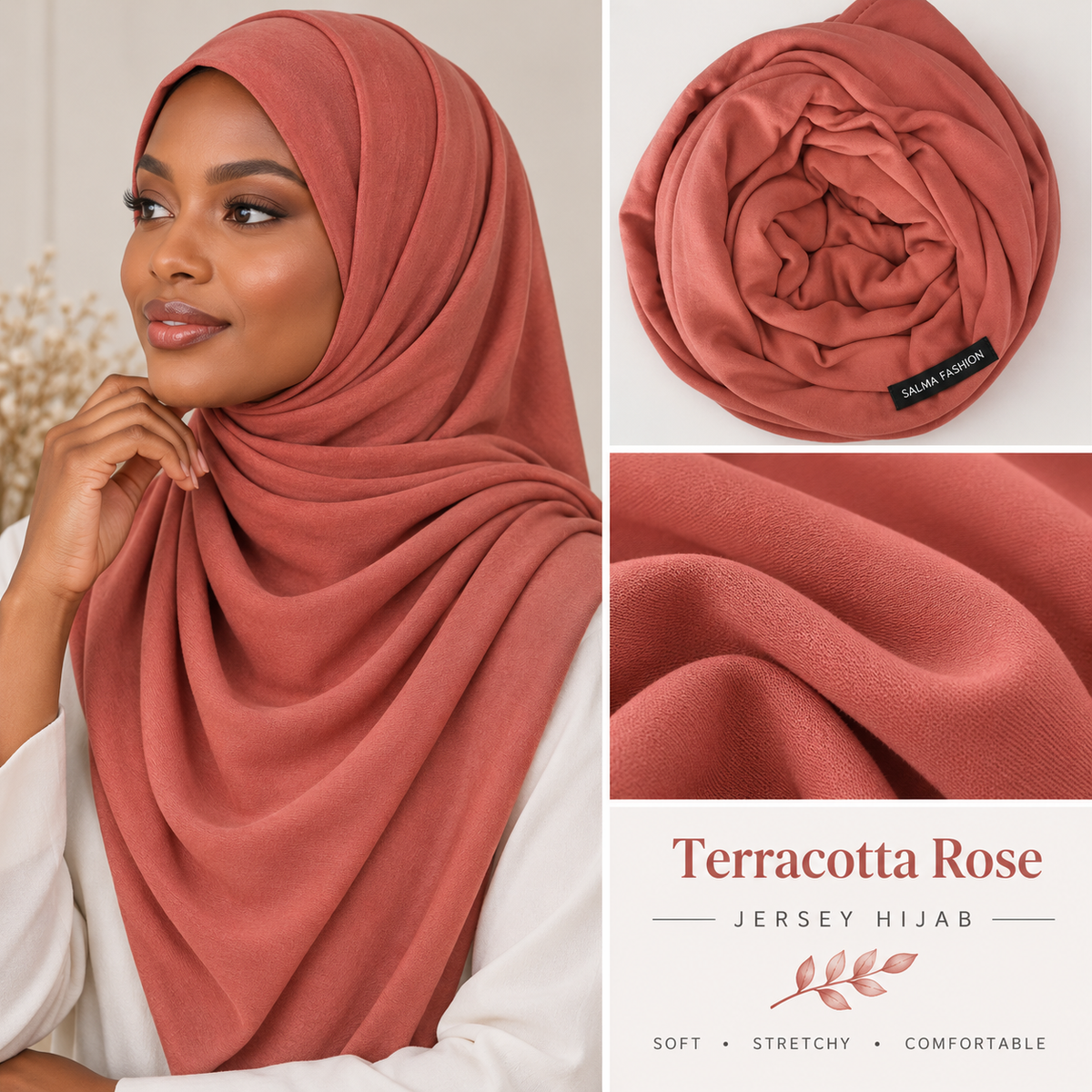 JERSEY HIJAB Terracotta Rose