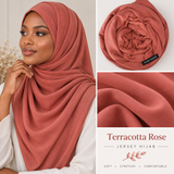 JERSEY HIJAB Terracotta Rose 28