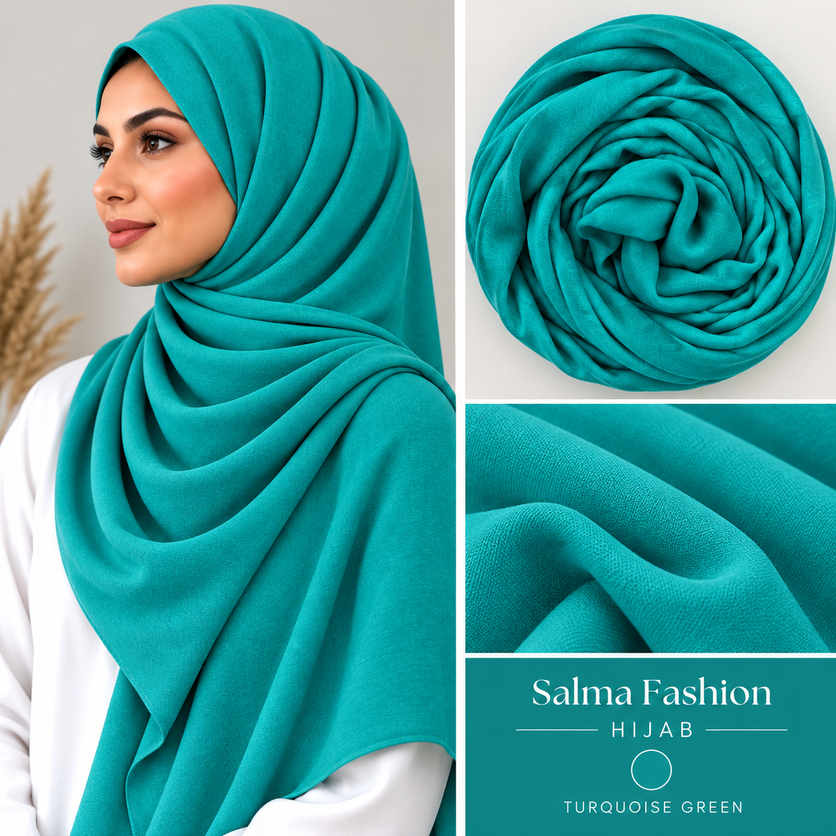 JERSEY HIJAB Turquoise Green
