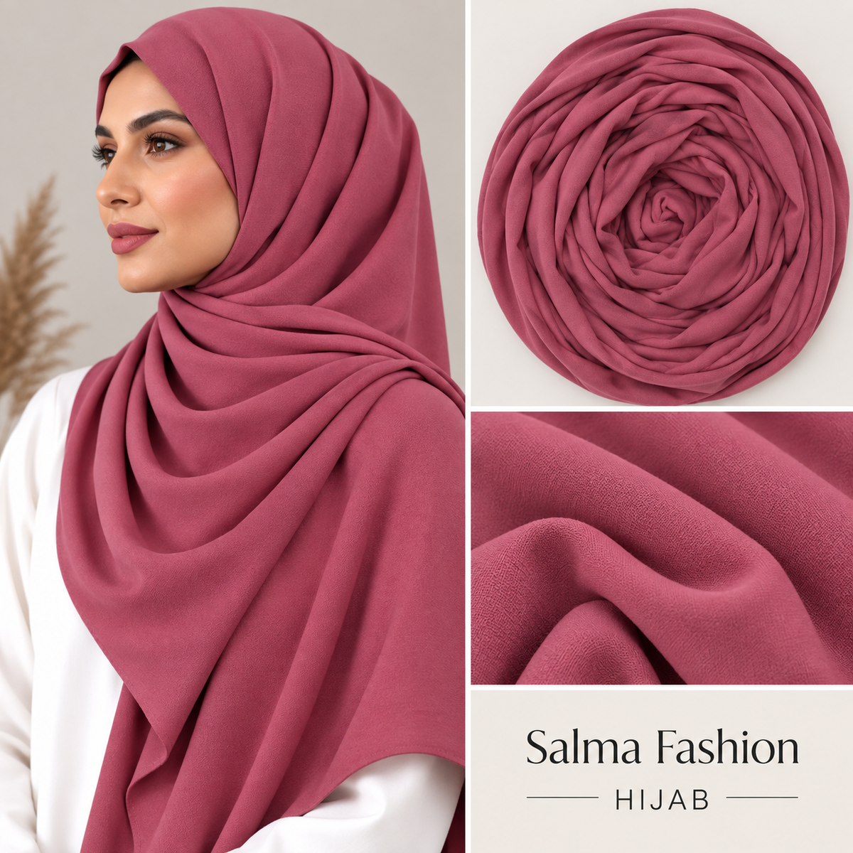 JERSEY HIJAB  Vintage Rose