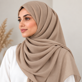 Crinkle Chiffon Warm Taupe 15