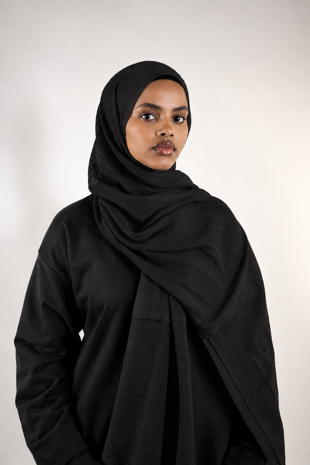 Modal Lightweight hijab black
