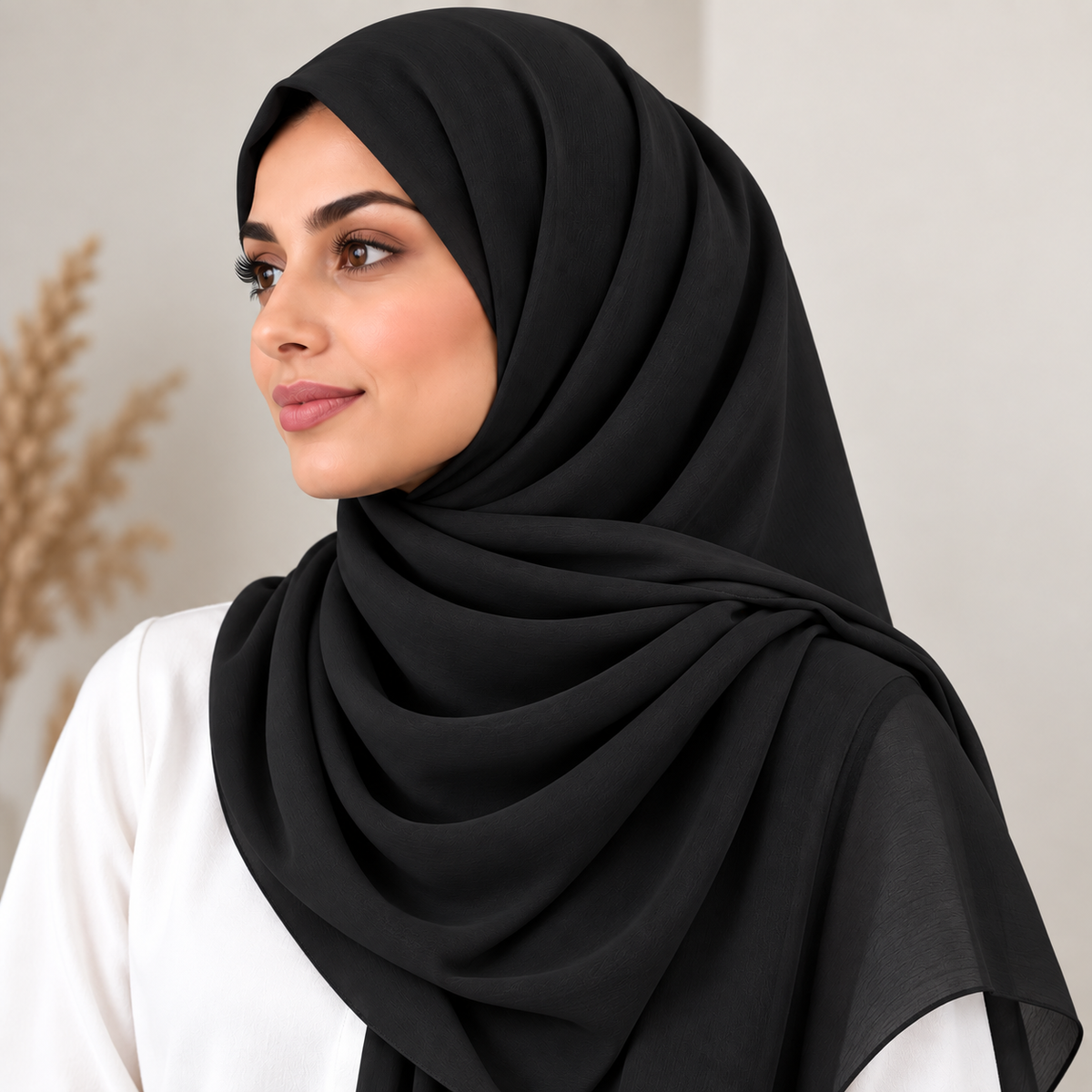 Crinkle Chiffon   black