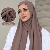 Jersey Instant Hijab dusty mocha