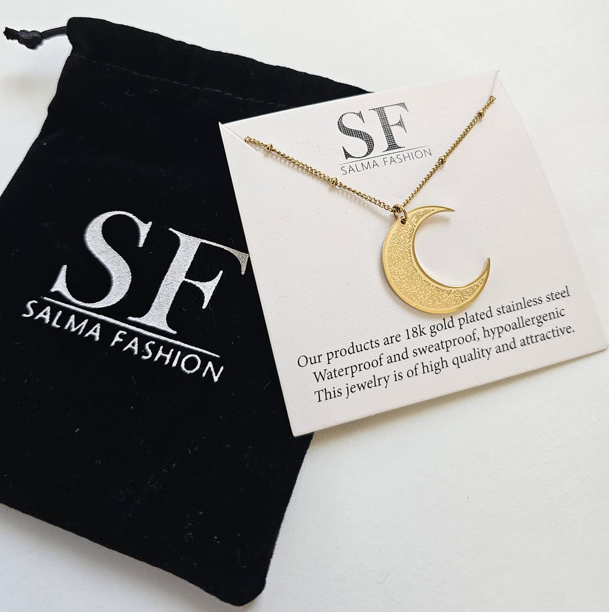 AYATUL KURSI MOON NECKLACE WOMEN