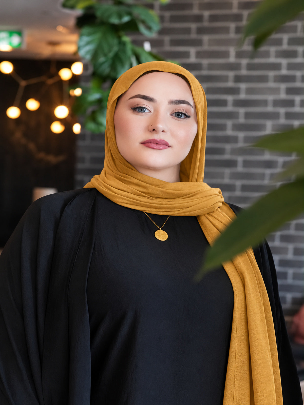 Double Modal  Hijabs mustard