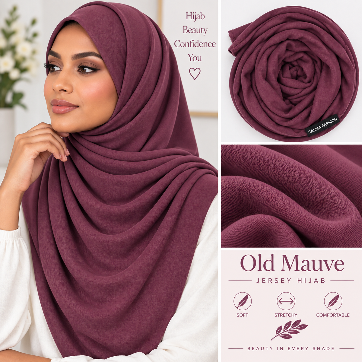 JERSEY HIJAB  old mauve