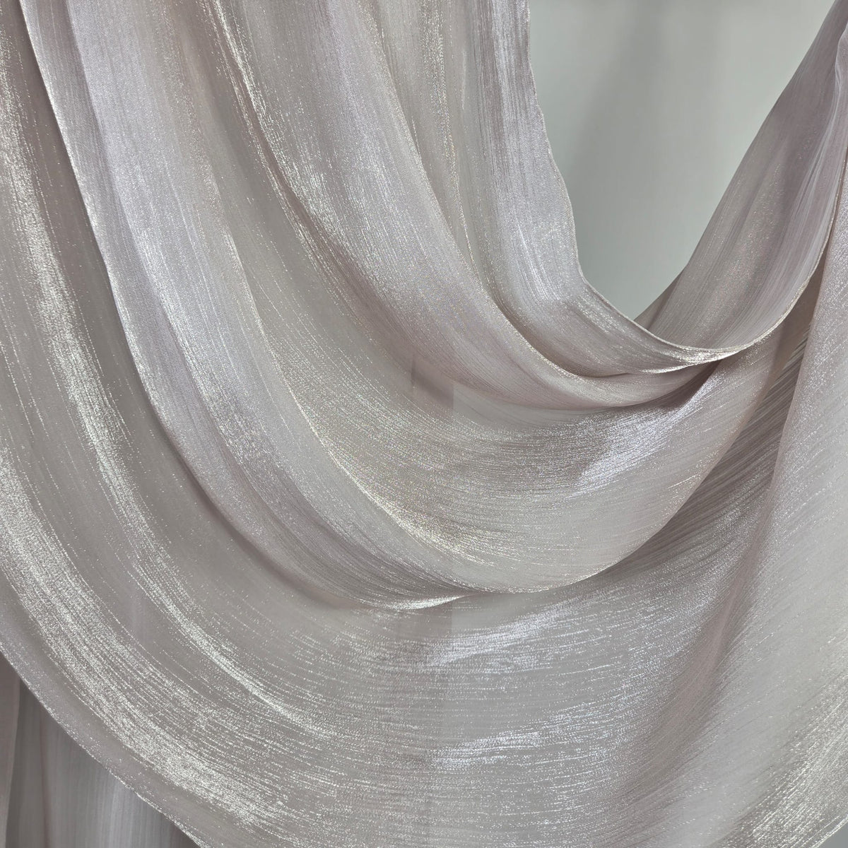 ORGANZA SILK HIJAB Silver Pearl