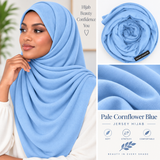 JERSEY HIJAB  pale cornflower bleu 18