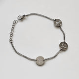Patience, Trust & Thank Bracelet Silver