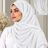 Crinkle Chiffon  white 26