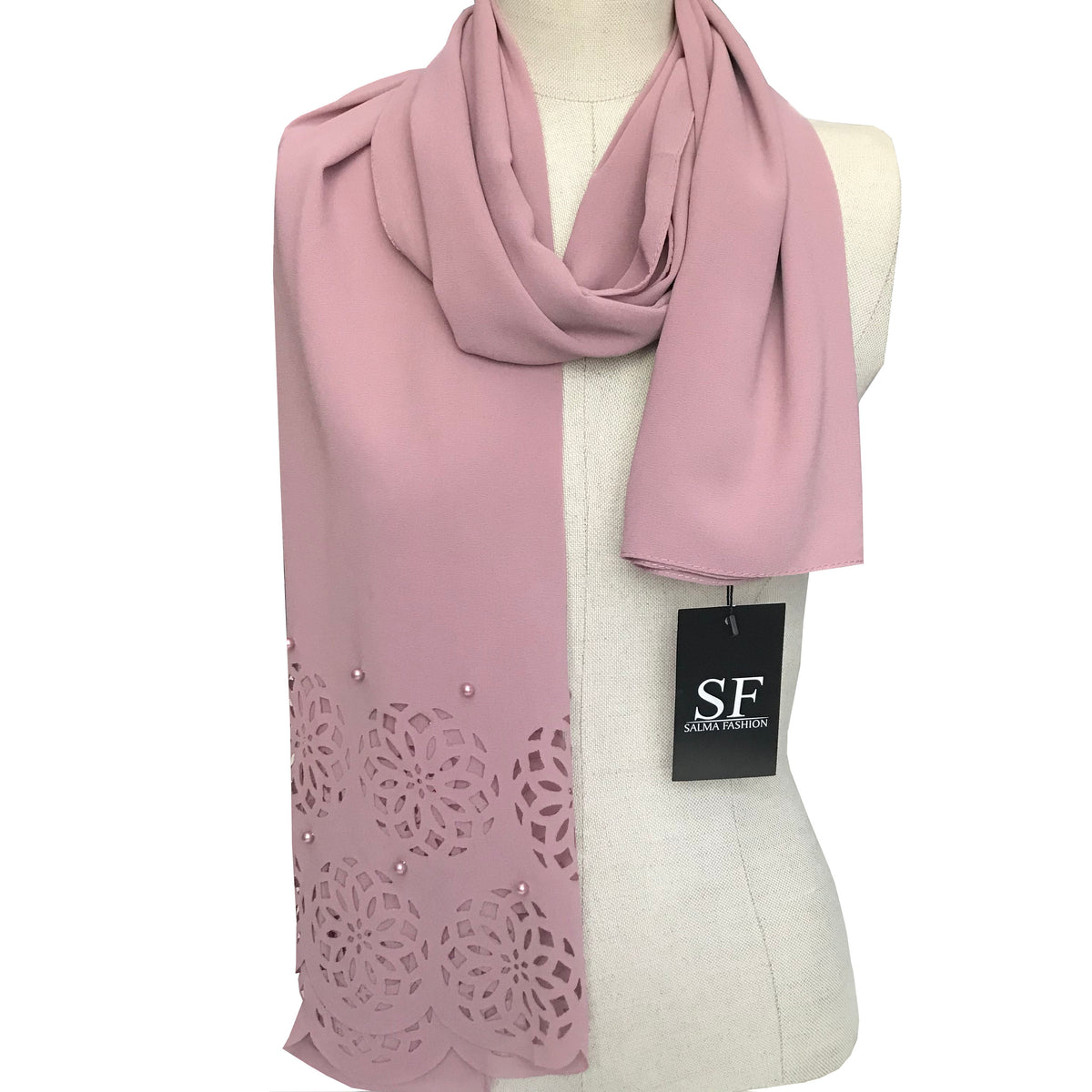 Chiffon  hijab  pearl