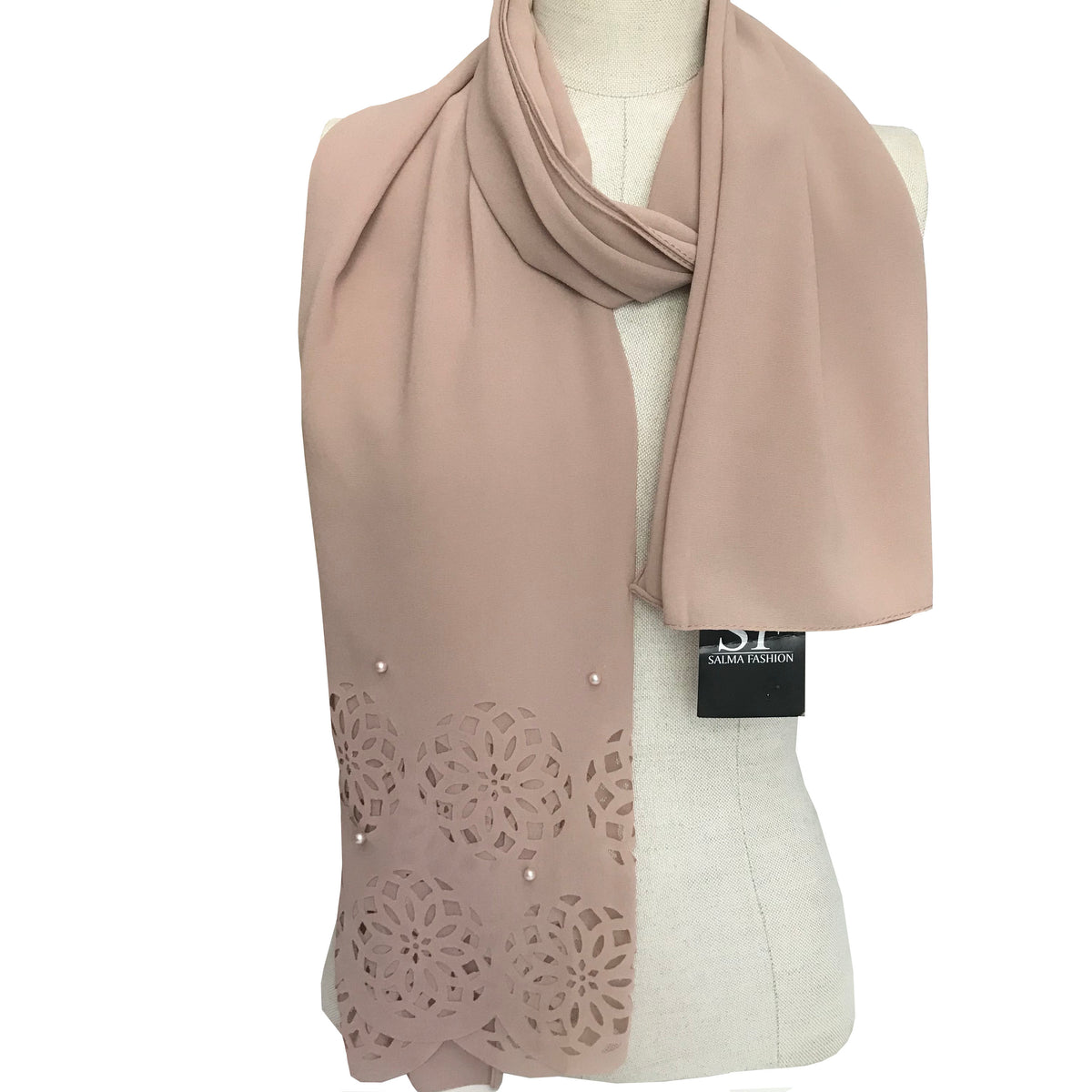 Chiffon  hijab  pearl