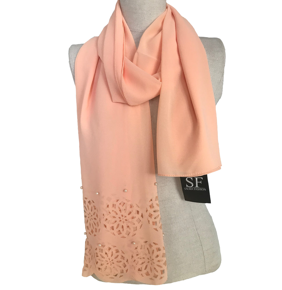 Chiffon  hijab  pearl