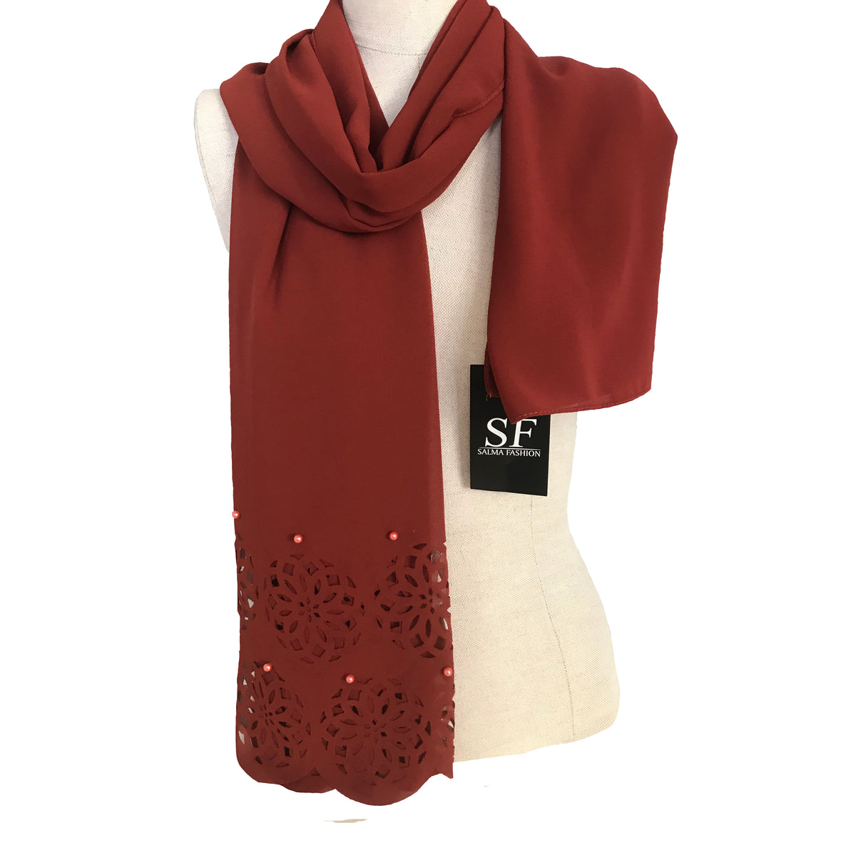 Chiffon  hijab  pearl