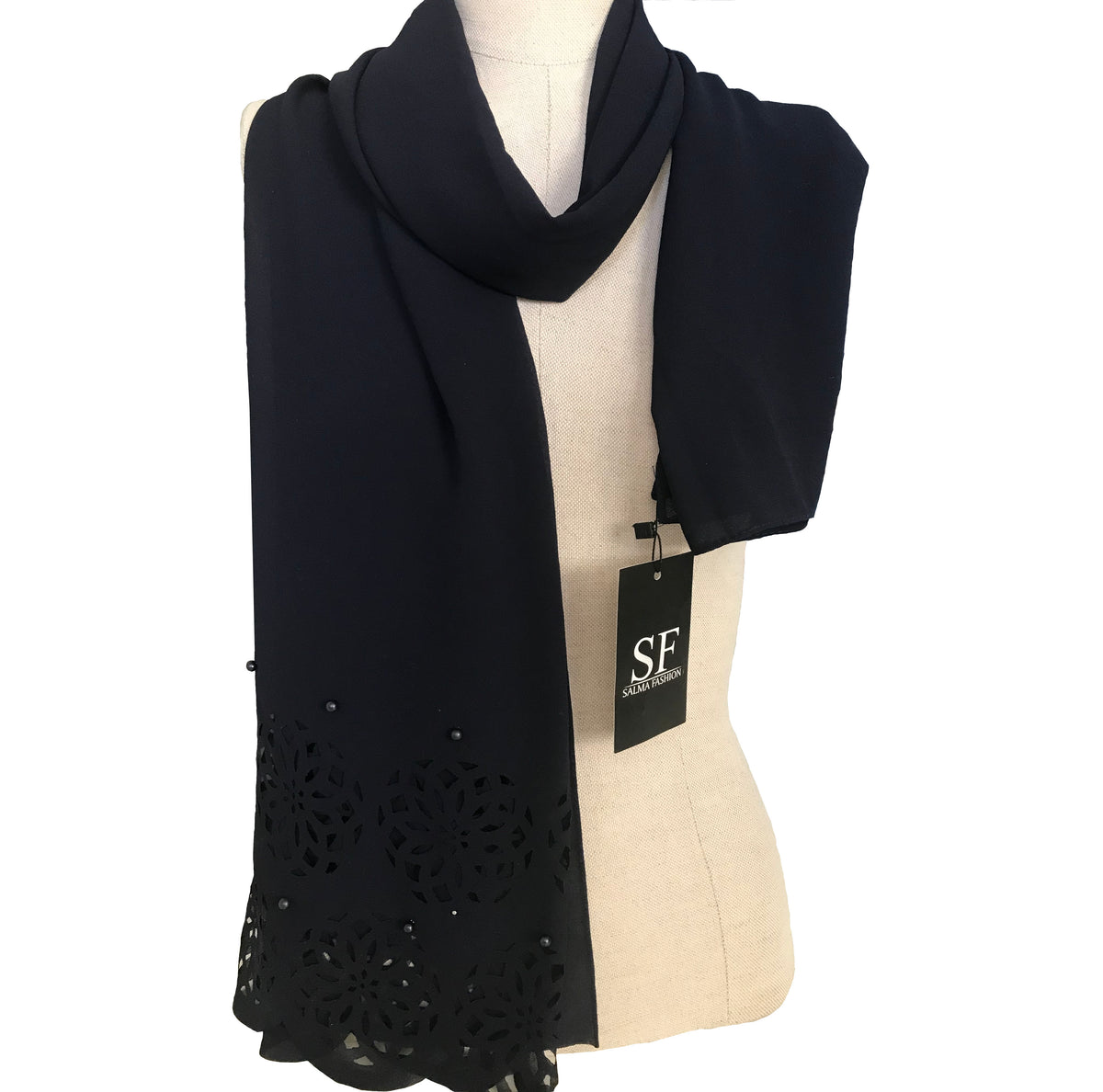 Chiffon  hijab  pearl