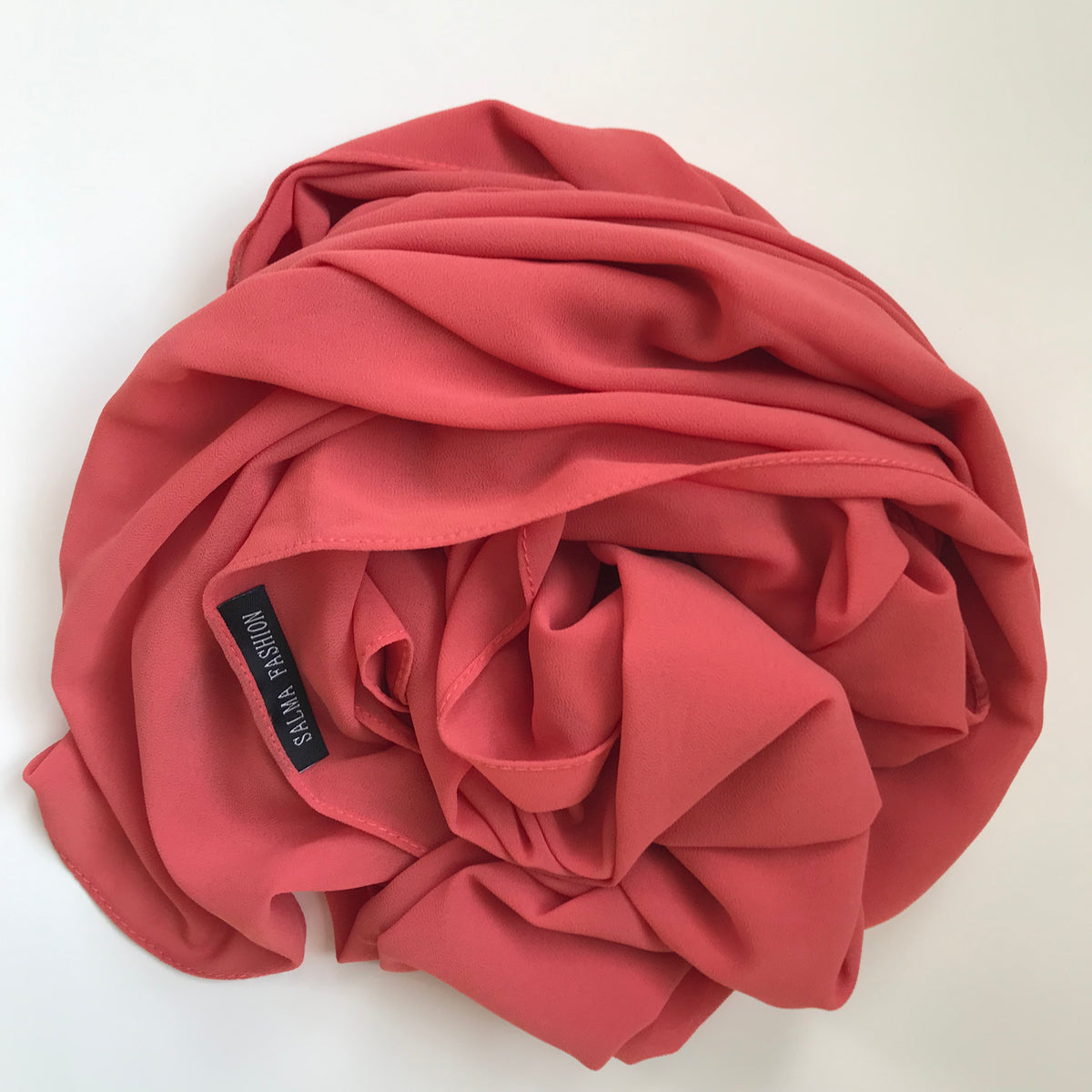 Premium Chiffon Hijab – Coral Pink