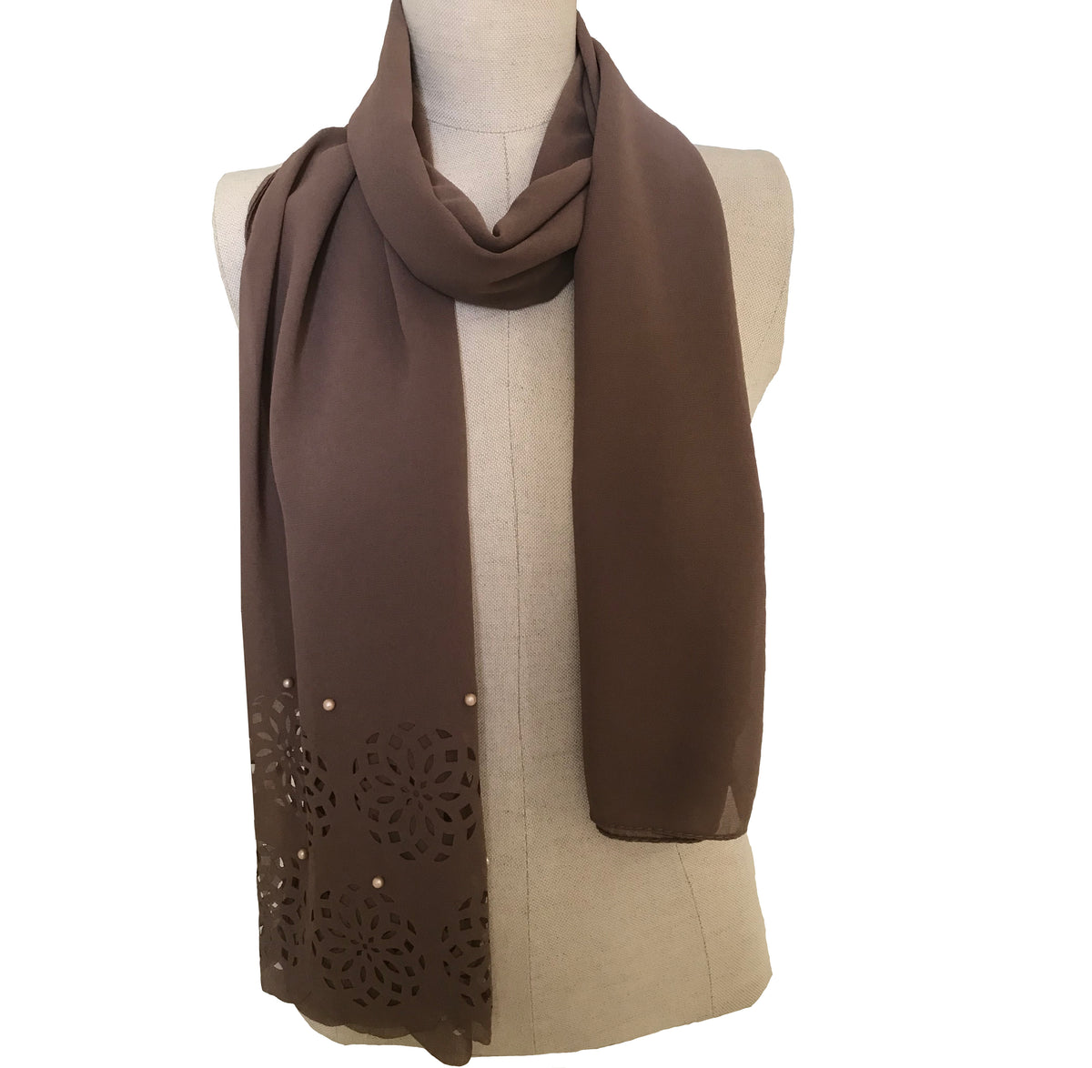 Chiffon  hijab  pearl